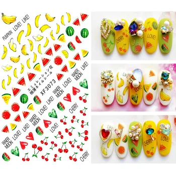 Красочные стикеры 3D на ногти Nail Art Переводные снежинки дизайн золото наклейка Дизайн ногтей Стикеры инструменты XF6231