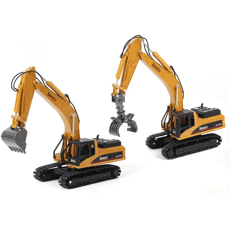 Excavator grab Высокое моделирование сплава игрушки 1:50 Масштаб литой шаблон гидравлический Navvy погрузчик, бульдозер Инженерная строительная машина подарки для мальчиков - Цвет: Excavator grab