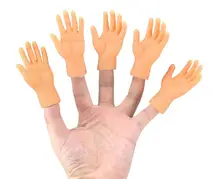 Tiny Hands Feet for Fingers Puppets Party Novelty Decor Premium Small Rubber High Five Gesture Left Right 500pcs/Lot