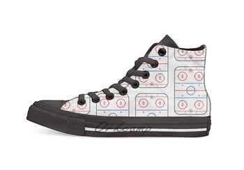 

Ice Rink Diagram Hockey Game Companion Novelty Design Casual Canvas Shoes Custom shoes Drop Shipping