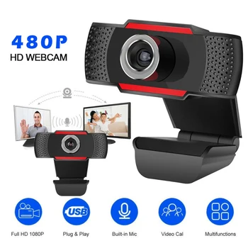 

Full HD 1080P USB Computer Webcam Webcam Camera Digital Web Cam With Micphone For Laptop Desktop PC Tablet Rotatable Camera