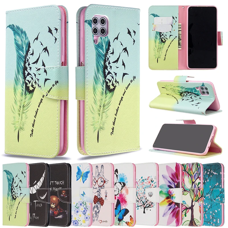 Чехол книжка с узором для Huawei P40 Honor 20S 10 Lite 10i 9A 9S 9X 8A 8C 8S 8 8Lite 2017 7X 7C 7A 6C 5C Y5 P Y6
