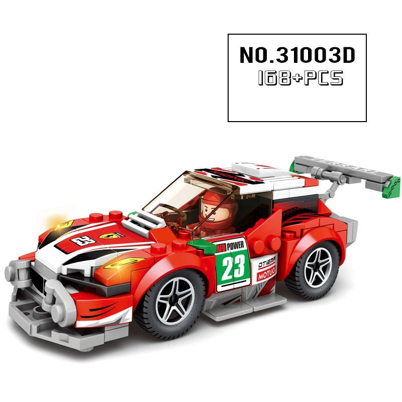 Lepinblocks technic собранный скоростной автомобиль 4 в 1 маленькие частицы обучающая
