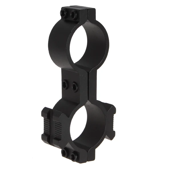 Brinyte 25mm Rail Mount with 2 Ring Holes Black and Sturdy 25mm Flashlight clip Holder