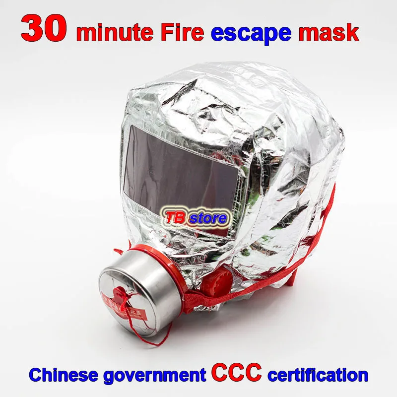 30 minutes Fire escape mask English packaging instructions Fire respirator mask  certification Fire escape gas mask