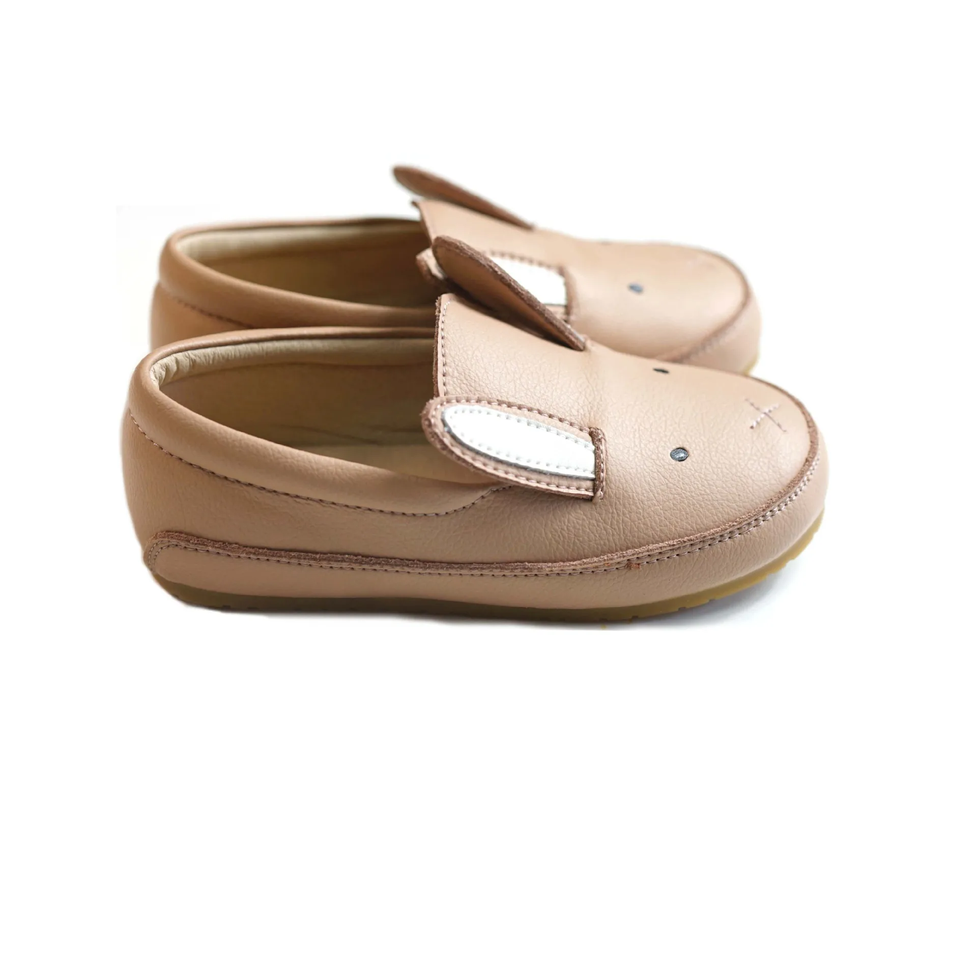 New Cartoon Rabbit Bear Children's Casual Shoes Genuine Leather Fashion Girls Shoes Baby Boys School Flats 3