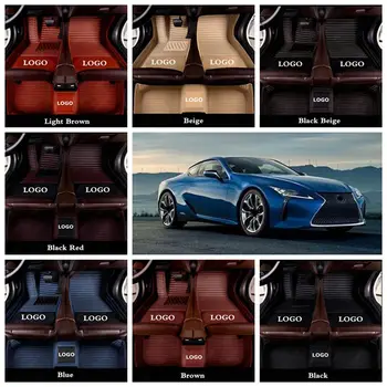 

Custom Car Foot Mats Leather Auto Floor Mat for Lexus SC LC CT Luxury Waterproof Automobile Carpet Cover Car Floor Mats