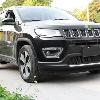 

ABS chrome front fog light cover trim decoration 2pcs for Jeep Compass 2017 2018 2019