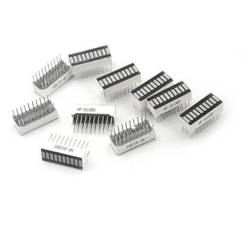 

10pcs/lot Smart Electronics LED Bar Graph Display Ultra Bright Red 10 Segment Digital Plastic Tube