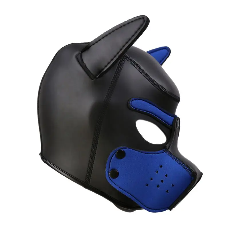 Soft Padded Latex Rubber Puppy Mask Cosplay Role Play Dog Full Head Mask