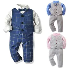 Осенне-осенние вечерние костюмы-смокинги для маленьких мальчиков, одежда для джентльмена, комбинезоны, штаны, весенняя одежда