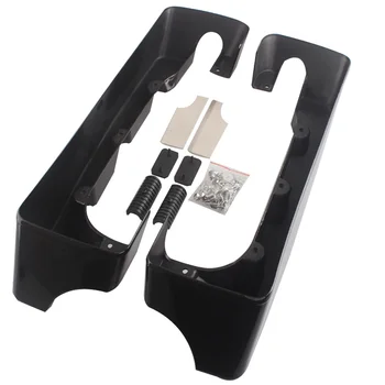 

Motorcycle Gloss Black Hard Stretched SaddleBag Extensions For Harley Touring FLHT FLTRX FLHR FLHX 1994-2013