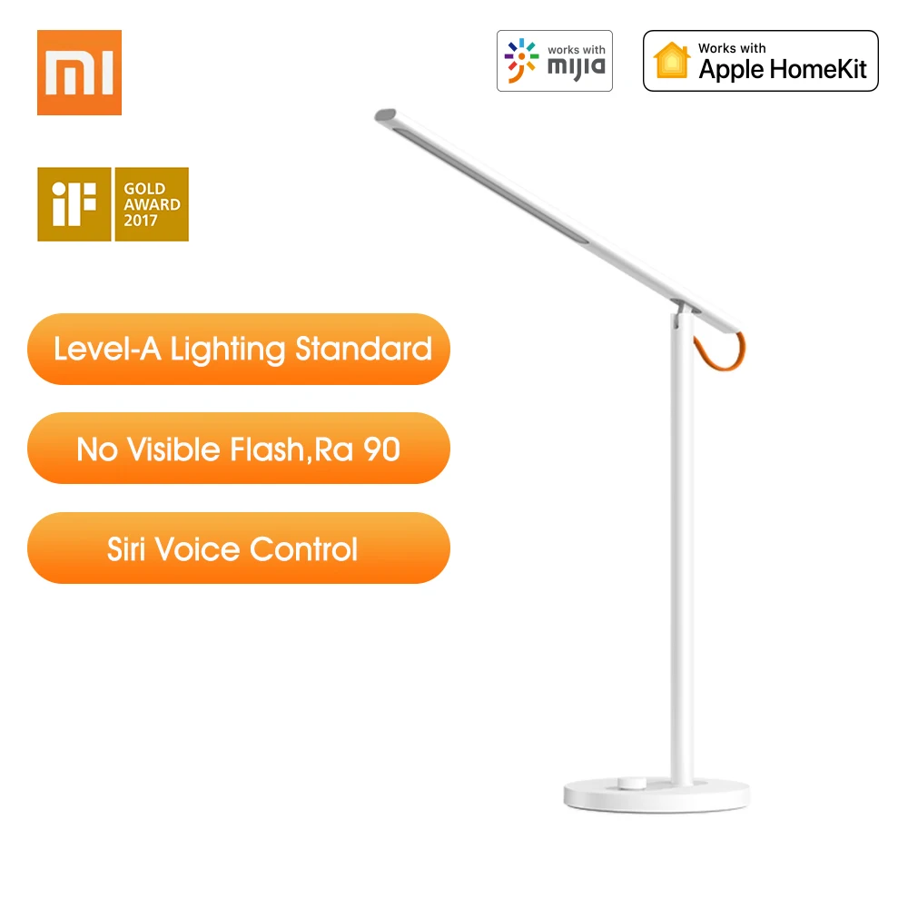 

Xiaomi Mijia Mi LED Desk Lamp 1S Foldable Ra90 Table Lamp For Apple HomeKit Mi Home APP Siri Voice Control 100V-240V