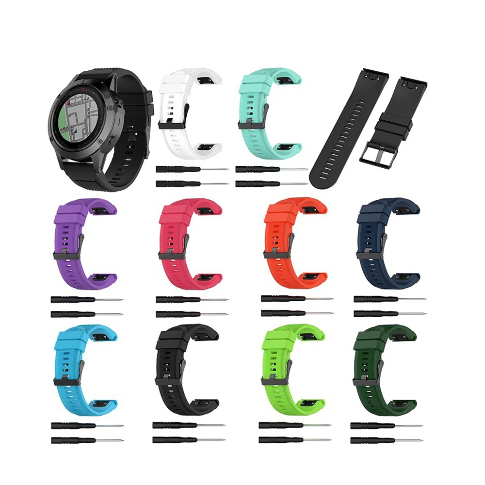 Cinturino Per Cinturino In Silicone Morbido Da 26Mm Per Cinturino Sportivo Garmin Fenix 3/Fenix3 Hr/ Sapphire Per Cintura Garmin Tactix Bravo