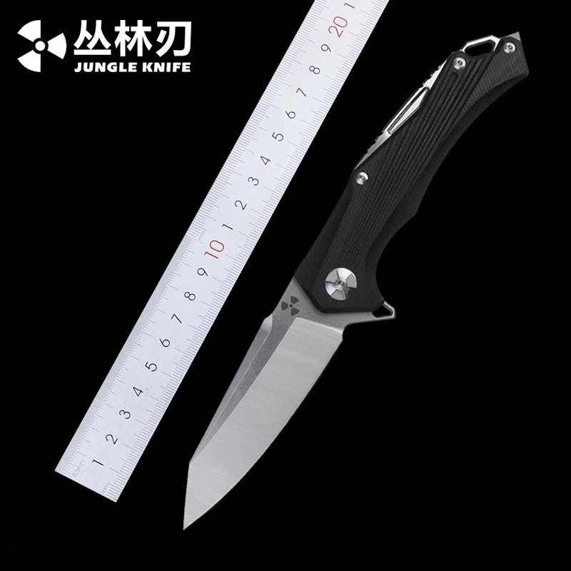 Карманный складной нож JUNGLE лезвие D2 рукоятка G10 шариковый подшипник для