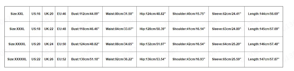 裙子大码尺码表