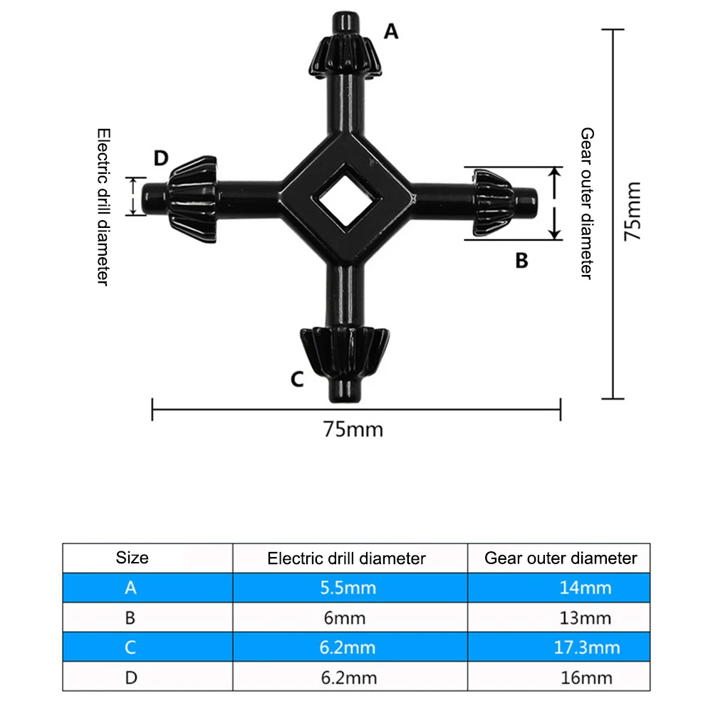 Generic Drills Chuck Key 4 Way Drill Press Chuck Chucks Drill Chucks