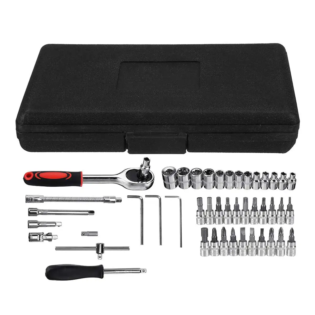 

46Pcs Carbon Steel Combination Set Wrench Batch Head Ratchet Pawl Socket Spanner Screwdriver Household Car Repair Tool