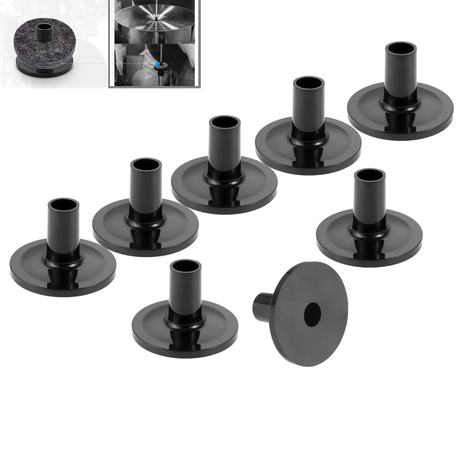 8Pcs Plastic Cymbal Sleeves Drum Cymbal Stand Base Replacement Kit