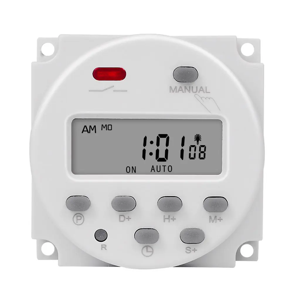 

7 Day Programmable Timer Countdown Time Function Timer Installation Dust Cover Cable Timer Switch Accurate To Second
