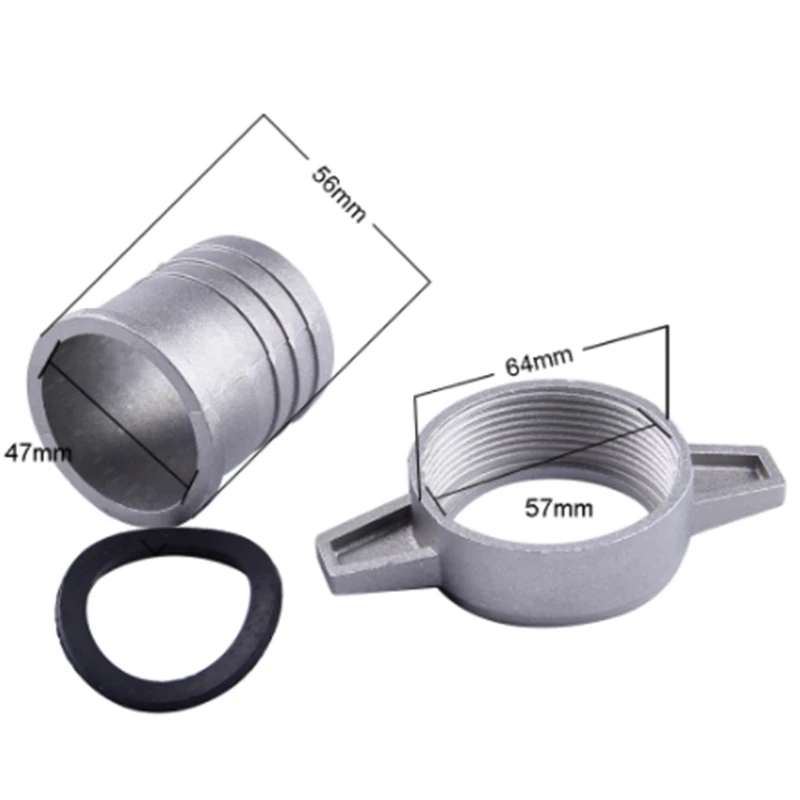 Water Pumps Fittings 2 Inch Aluminum Pipe Connecting Wrench with Rubber Gasket Pump Connector Pipe Fitting cooling water pump