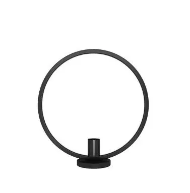 3 цвета в скандинавском стиле, железный художественный геометрический подсвечник, чайный светильник, крепящийся на подставке, металлические подсвечники, украшения для дома, ремесла - Цвет: Black S