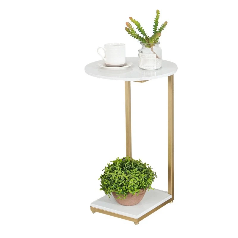 Итальянский светильник роскошный боковой стол диван мрамор простой железный