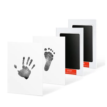 

2 Packs Baby Care Non-Toxic Baby Handprint Imprint Kit Baby Souvenirs Casting Newborn Footprint Ink Pad Infant Clay Toy Gifts