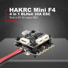 HAKRC Mini F4 Flytower Flight Controller Integrated OSD 4 in 1 BLHeli 20A ESC Built-in 5V 2A output BEC For FPV RC Drone ldarc kingkong 20 20mm 2 layer kk flytower 12a 20a blheli s esc