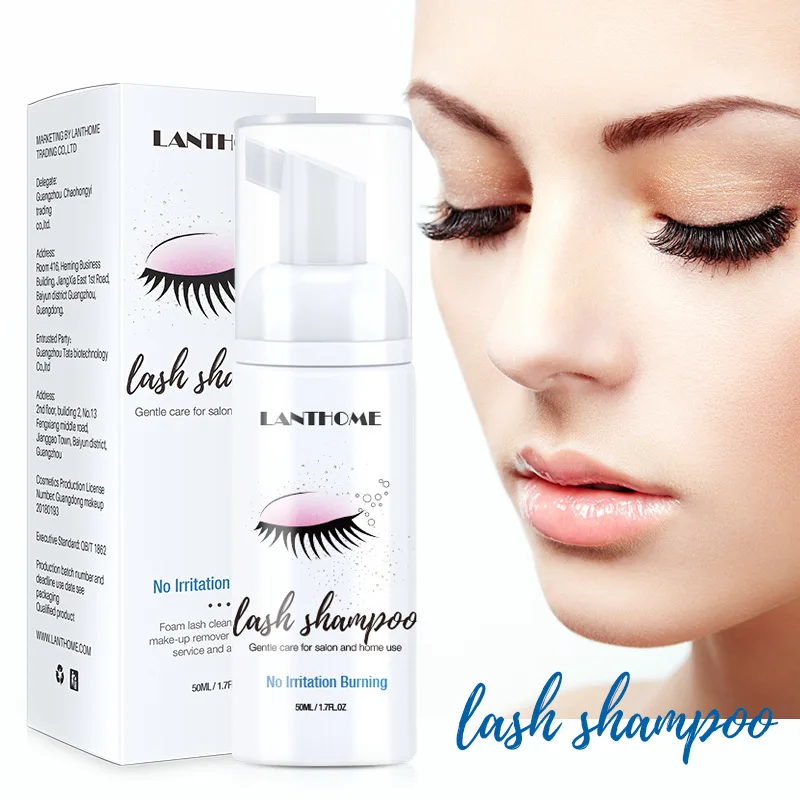 

50ml Eyelashes Cleaning Foam Eyelash Extensions Brush Shampoo Kitl Lash Mousse Eye Lash Cleaning Foam Pump Design No Stimulation