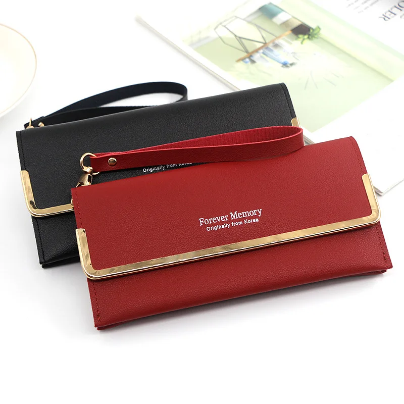 

Fashion PU Leather Women Long Wallet Large Capacity Female Wristlet Clutch Money Bag Pocket Coin Purse ID Credit Card Holders
