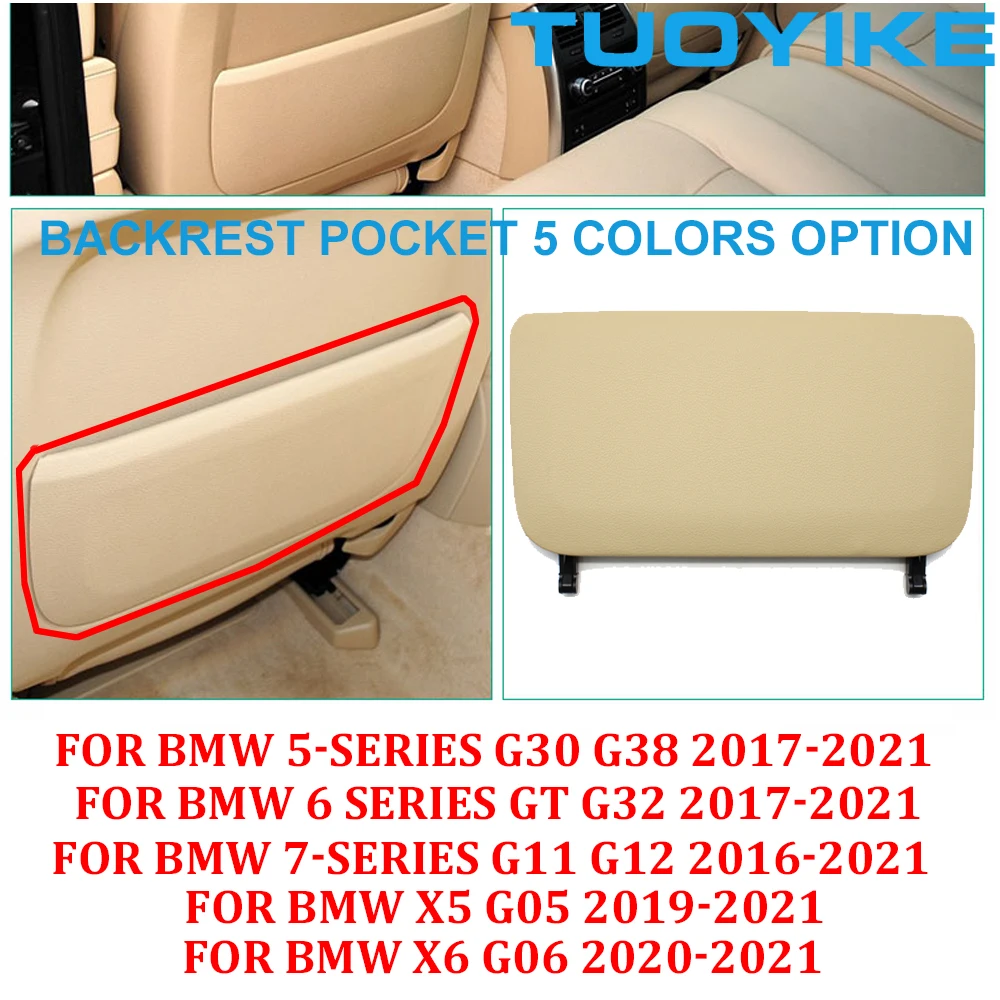 5 farben Auto Sitz Rückenlehne Leder Tasche Abdeckung Ersatz Für BMW 5 / 6  / 7-Serie X5 X6 g30 G38 G32 G11 G12 G05 G06 2016-2021 - AliExpress