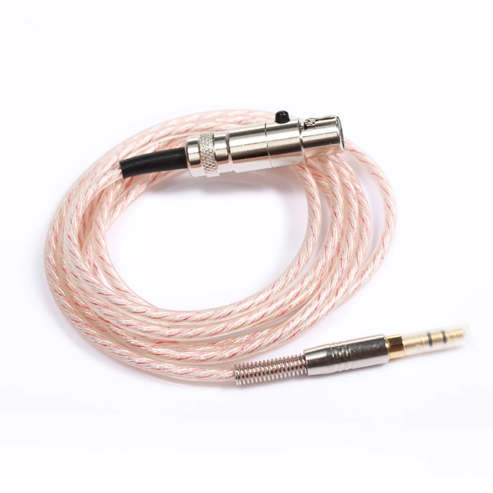 1 2M Weave Silver plated Headset upgrade line Replace Cable Fit For AKG Q701 K702 K267 K712 K141 headphones Replacement Cable
