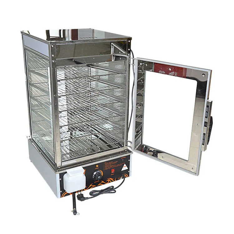 FD-500 коммерческий Электрический паровой шкаф, окруженный закаленным стеклом, коммерческий Пароварка булочек, пароварка для хлеба, булочки, печь