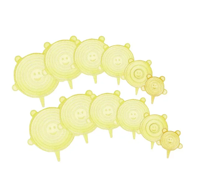 6/12/18/24 Pcs Silicone Cover Stretch Lids Reusable Airtight Food Wrap Covers Keeping Fresh Seal Bowl Stretchy Wrap Cover