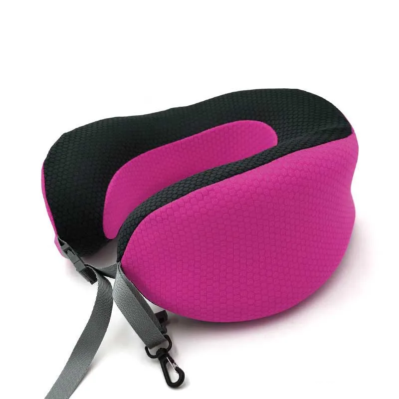 Hot pink Подушка для шеи из пены с эффектом памяти с комфортным и дышащим чехлом машинная стирка комплект для путешествий с самолетом подголовник - Цвет: Hot pink