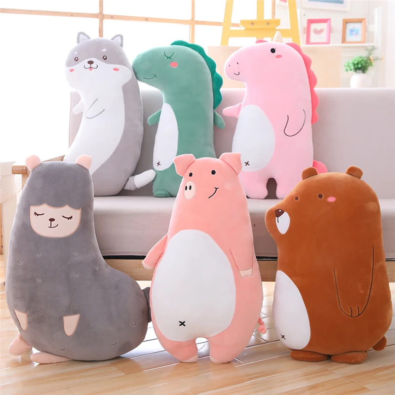 

60cm cute animals plush toy dinosaur unicorn husky dog pig pillow creative toys for children/baby