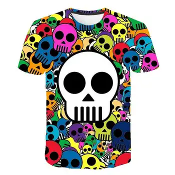 

Kawaii Kids 3DT-shirt Boys Girls Skull Sickle Fire T shirt Children Death Day Skeleton Printed lovely fashion Halloween Tshirts