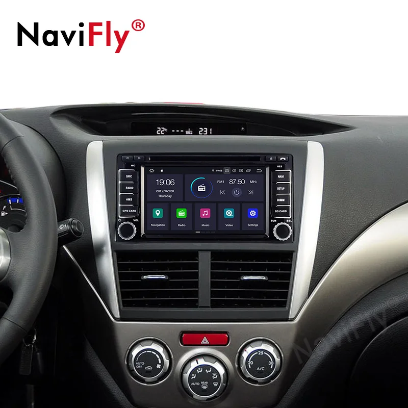 NaviFiy 2 Din Android 9,0 автомобильный мультимедийный плеер для Subaru Forester 2008-2011 Автомобильный DVD радио поддержка BT wifi gps
