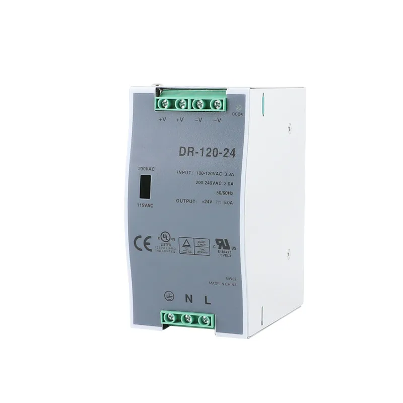 DR 120 120W одиночный выход 12V 24V Промышленный din рейку импульсный источник питания 12
