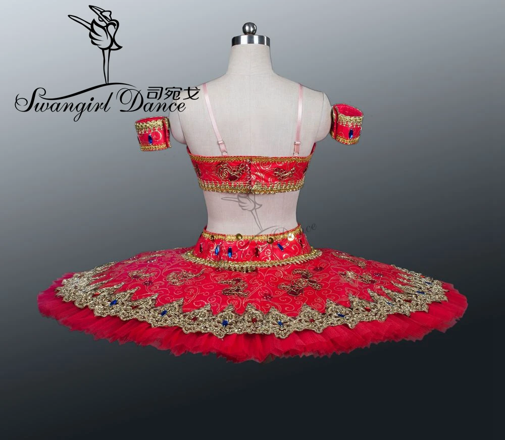 Красный испанский Corsaire YAGP competton Tutu для женщин профессиональный блинная пачка костюм BT8982
