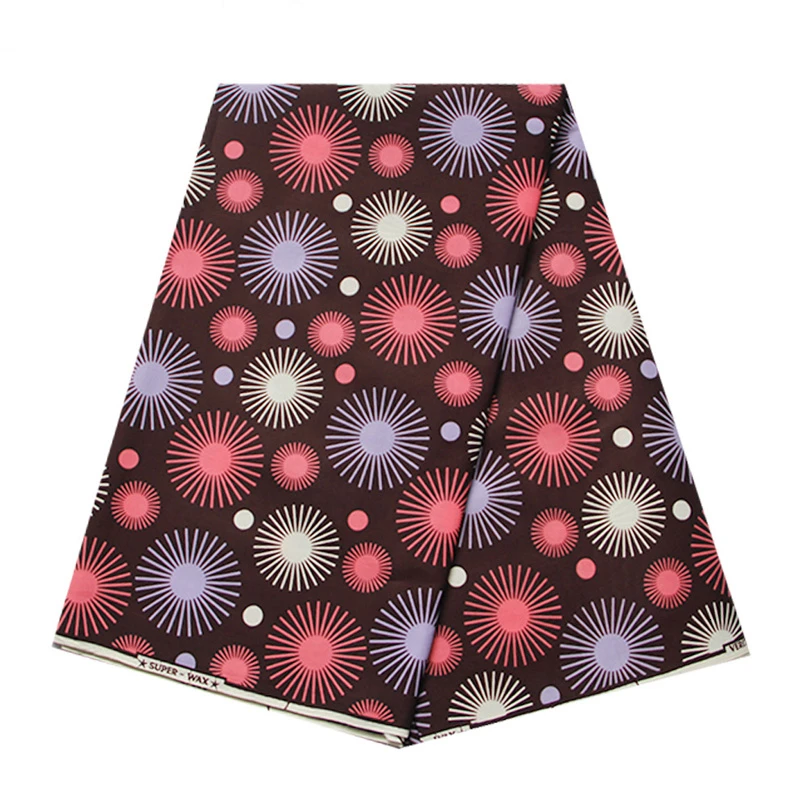 Анкара принт настоящий голландский воск ткань для свадебного платья Полный Хлопок африканская настоящая нигерийская голландская восковая Ткань 6 ярдов 249