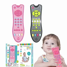 Звуковая детская ТВ пульт дистанционного управления сенсорный мобильный телефон испанский Bambini Telefono французский Ранние развивающие машины игрушки для детей