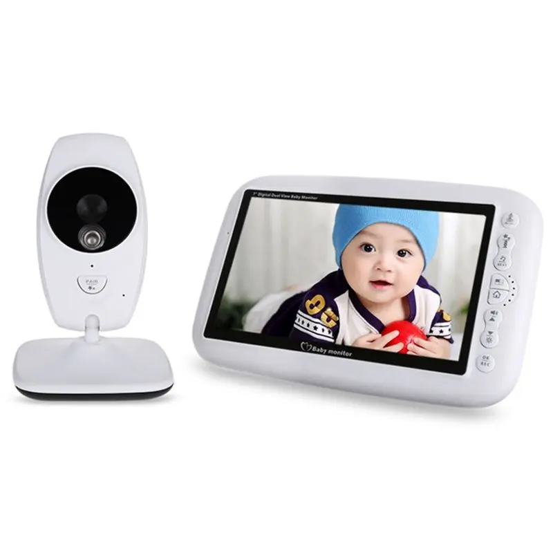 

7.0 Inch Infant Wireless Baby Sleep Monitor Night-Vision Baby Babysitter View Video Music Temperature Display Radio Nanny Came