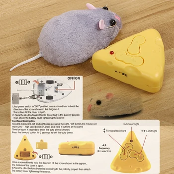 Wireless Electronic Remote Control Rat Plush RC Mouse Toy Hot Flocking Emulation Toys Rat for