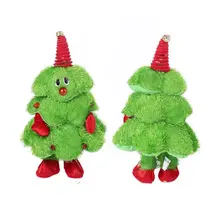 Плюшевый Рождественский светодиодный игрушечный пение Танцующая елка музыкальный светильник Рождественская елка электрическая игрушка Детские игрушки Подарки на год