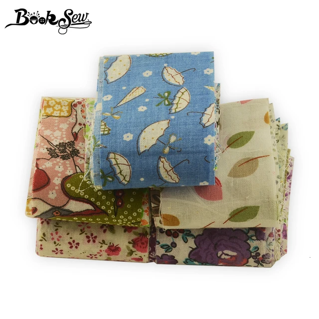 Booksew 5X50Cm Zselés Tekercs Csíkok Pamutszövet Nyomtatott Virágok 6-9 Db/Tétel Telas Diy Patchwork Kendő Foltok Varróanyag - Image 5