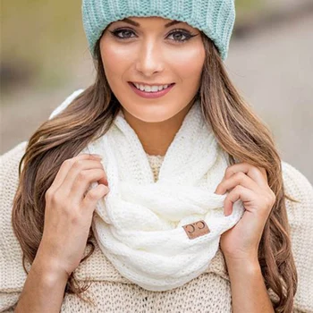 

Women Winter Fashion Scarf 2019 Fall/Winter New 100% Acrylic Scarf Solid Wool Knitted Neck Winter Multicolor Neck Scarf