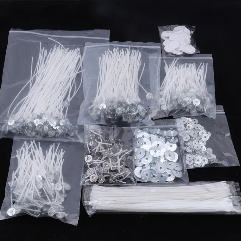 100pcs/Bag Candles Wicks 2.6/8/9/15/20cm DIY Pure Cotton Core Smokeless Wicks Candle Making Birthday Christmas Decoration Tools