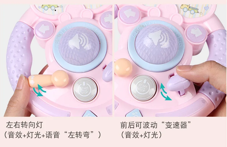 Sound Light Dialogue Story Machine Children Music Educational Play House Toys Model Steering Wheel Early Education Toy